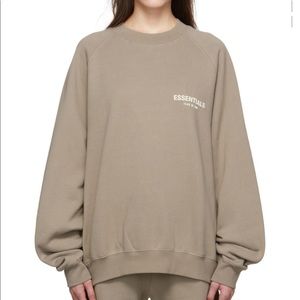 ESSENTIALS Taupe crew neck sweatshirt brand new